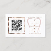 Rosa Rose Gold Dental Elegante Visitenkarte (Rückseite)