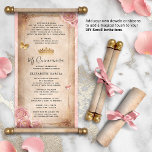 Rosa Rose Gold DY Rosa Rose Einladungen in der Rol<br><div class="desc">BITTE BEACHTEN SIE: Dieses Produkt ist nur eine Einladung in Papierform. Es enthält KEINE Dübel oder Bänder, die Sie einzeln hinzufügen können, um sie in eine echte Schriftrolle zu verwandeln. Sie können mir mitteilen, ob Sie zusätzliche Ressourcen für die Dübel, Finale oder Bänder, die im Spottbild verwendet werden, benötigen. Erstellen...</div>