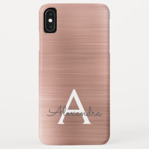 Rosa Rose Gold Edelstahl Monogramm Case-Mate iPhone Hülle