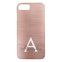 Rosa Rose Gold Edelstahl Monogramm