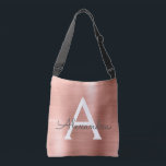Rosa Rose Gold Edelstahl Monogramm Tragetaschen Mit Langen Trägern<br><div class="desc">Rosa Rose Gold Imitate Edelstahl Edelstahl Edelstahl Monogram Beutel. Diese Tasche kann auf Ihren Vor- und Erstnamen angepasst werden.</div>