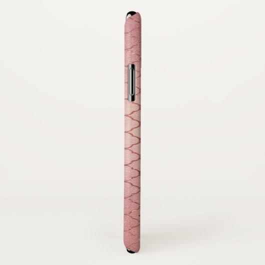 Rosa Rose Gold Elegantes Muster Monogramm Case-Mate iPhone Hülle (Hinten/Rechts)
