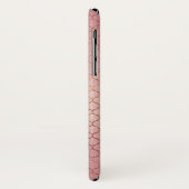 Rosa Rose Gold Elegantes Muster Monogramm Case-Mate iPhone Hülle (Hinten/Links)