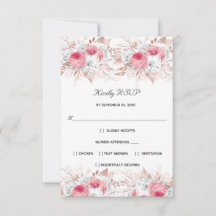 Rosa Rose Gold Floral Elegante Hochzeit