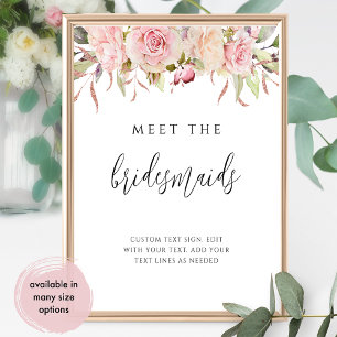Rosa, Rose Gold Floral Treffen der Jungfernhäuser Poster
