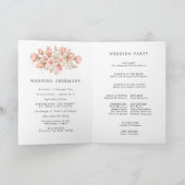 Rosa Rose Gold Floral Wedding Booklet Programm (Innenseite)