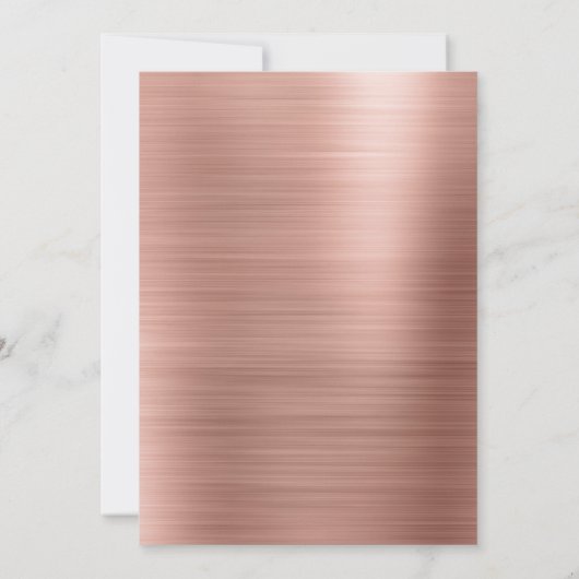 Rosa Rose Gold Foil Let's Flamingle - Flamingo Einladung (Rückseite)