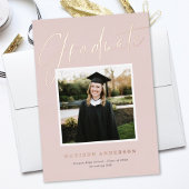 Rosa + Rose Gold Foto Abschluss Ankündigung