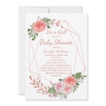 Rosa Rose Gold Girl Babydusche