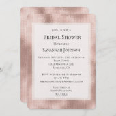 Rosa Rose Gold Glam Brautparty Einladung (Vorne/Hinten)