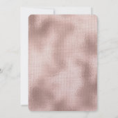 Rosa Rose Gold Glam Chic Geburtstag Einladung (Rückseite)