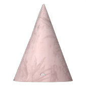 Rosa Rose Gold Glitzer Ananas Tropisches Party Partyhütchen (Links)