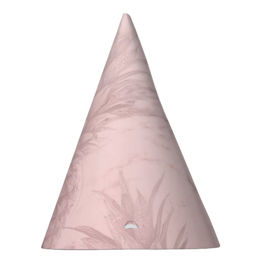 Rosa Rose Gold Glitzer Ananas Tropisches Party Partyhütchen (Rechts)