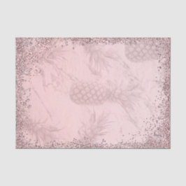 Rosa Rose Gold Glitzer Ananas Tropisches Party Seidenpapier