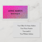 Rosa Rose Gold Glitzer Boutique Salon Wellness-Cen Visitenkarte (Vorne/Hinten)