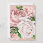 Rosa Rose Gold Glitzer Brautparty Einladung (Rückseite)