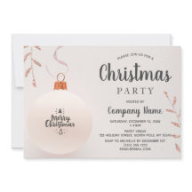 Rosa Rose Gold Glitzer Corporate Holiday Party