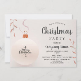 Rosa Rose Gold Glitzer Corporate Holiday Party Einladung