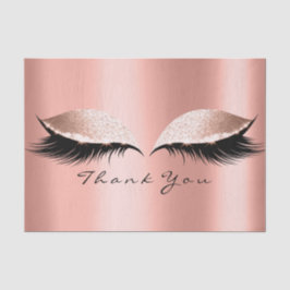Rosa Rose Gold Glitzer Danke Coral Eyes Lashes Seidenpapier