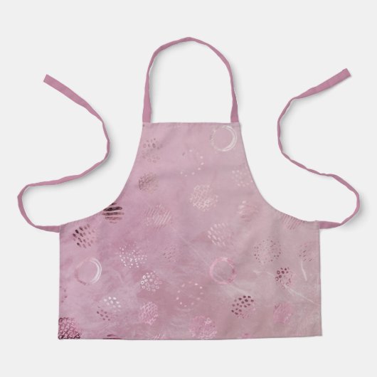 Rosa Rose Gold Glitzer Dots Schürze (Vorderseite)