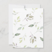 Rosa Rose Gold Glitzer Hochzeit RSVP Einladung (Rückseite)