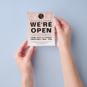 Rosa Rose Gold Glitzer Logo-Markenzeichen Wir sind Flyer (Gruppe)