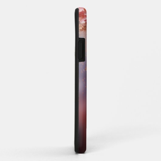 Rosa Rose Gold Glitzer Mit Monogramm Case-Mate iPhone Hülle (Hinten/Rechts)