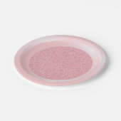 Rosa Rose Gold Glitzer Moderne trendige Vorlage Pappteller (Schrägansicht)