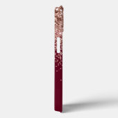 Rosa Rose Gold Glitzer Monogram Cas Case-Mate iPhone Hülle (Rückseite / Rechts)