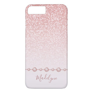 Rosa Rose Gold Glitzer Ombre Kristall Case-Mate iPhone Hülle