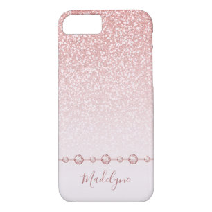 Rosa Rose Gold Glitzer Ombre Kristall Case-Mate iPhone Hülle
