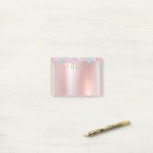 Rosa Rose Gold Glitzer Post-it® Notes Post-it Klebezettel (Auf Schreibtisch)