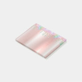 Rosa Rose Gold Glitzer Post-it® Notes Post-it Klebezettel (angewinkelt)