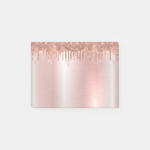 Rosa Rose Gold Glitzer Post-it®-Notizen Post-it Klebezettel