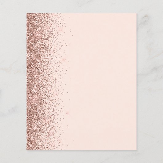 Rosa Rose Gold Glitzer Save the Date (Rückseite)