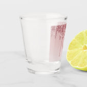 Rosa Rose Gold Glitzer & Sparkle Monogram Birthday Schnapsglas (Links)