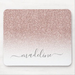 Rosa Rose Gold Glitzer Sparkone Mousepad