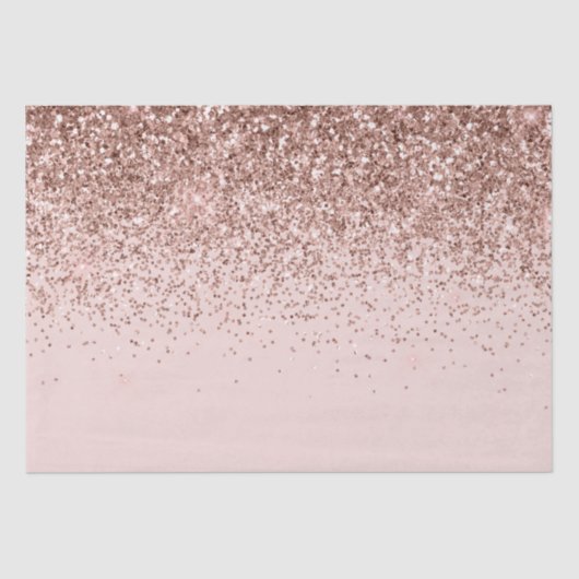 Rosa Rose Gold Glitzer Sparkone Seidenpapier (Vorderseite)