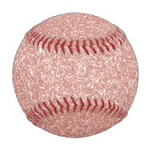 Rosa Rose Gold Glitzer und Monogramm-Name Baseball (Rückseite)