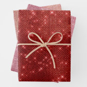Rosa Rose Gold Glitzy Chic Glam Sparkone Geschenkpapier Set (Beispiel)