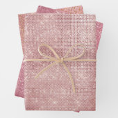Rosa Rose Gold Glitzy Chic Glam Sparkone Geschenkpapier Set (Beispiel)
