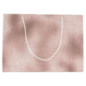 Rosa Rose Gold Große Geschenktüte (Rückseite)