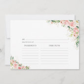 Rosa Rose Gold Große Rezept Karte Rosa Rosa Rose (Rückseite)