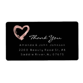 Rosa Rose Gold Heart Pinselstriche Vielen Dank