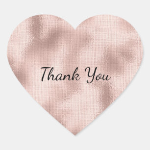 Rosa Rose Gold Herz-Aufkleber