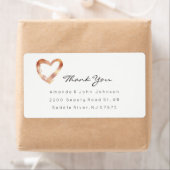 Rosa Rose Gold Herz Blush White Custom Vielen Dank (Insitu)