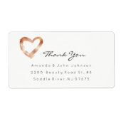 Rosa Rose Gold Herz Blush White Custom Vielen Dank (Vorne)