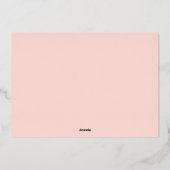 Rosa Rose Gold Herz Quinceañera Einladung (Rückseite)