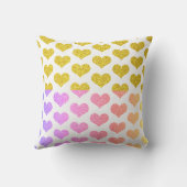 Rosa Rose Gold Herzstücke Muster Ombre 2022 Niedli Kissen (Rückseite)