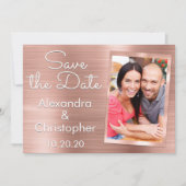 Rosa | Rose Gold Hochzeit Sichern Sie das Datum Save The Date (Vorderseite)
